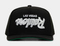 Exclusive Shoe Palace Exclusive Upside Down Metallic Chrome Las Vegas Raiders 950AF Snapback Mens Hat (Black/White) — OS — Front View