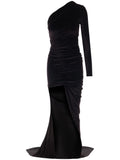 Balenciaga Women's Long Asymmetrical One-Shoulder Dress