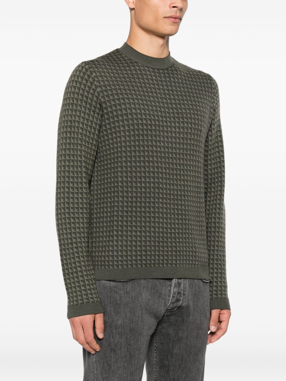 Emporio Armani Men's Geometric-Pattern Virgin-Wool Sweater