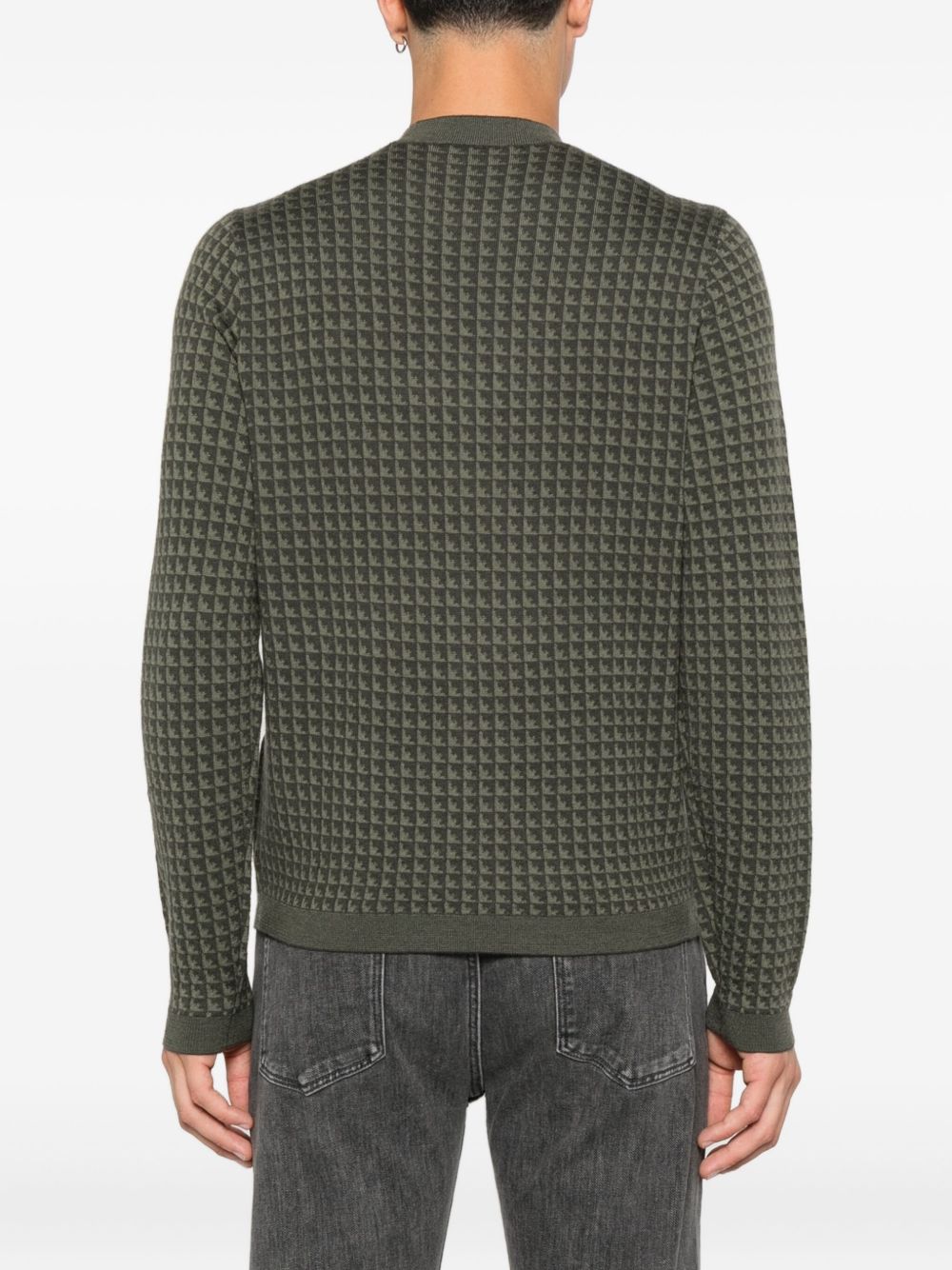 Emporio Armani Men's Geometric-Pattern Virgin-Wool Sweater