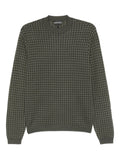 Emporio Armani Men's Geometric-Pattern Virgin-Wool Sweater