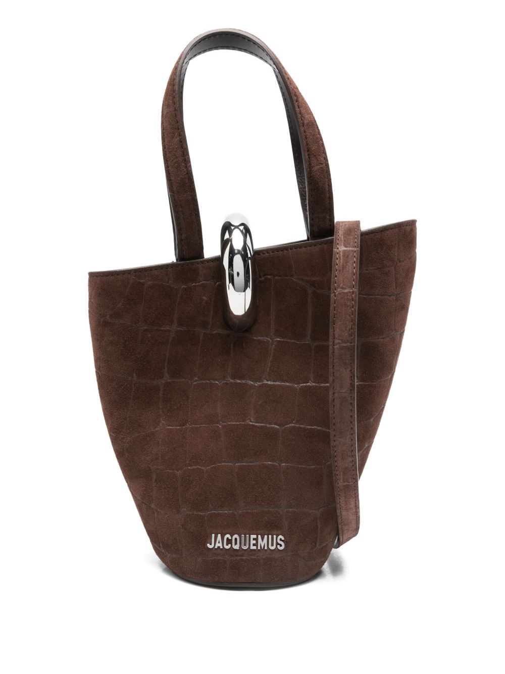 Jacquemus Women's  Crocodile-Effect Ring-Detail Tote Bag
