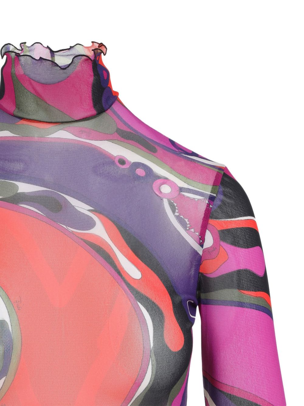 Pucci Women's Swirl-Print Turtleneck Dress