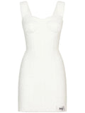 Dolce Gabbana Kim Dolcegabbana Terrycloth Minidress — White — Size XS — Front View