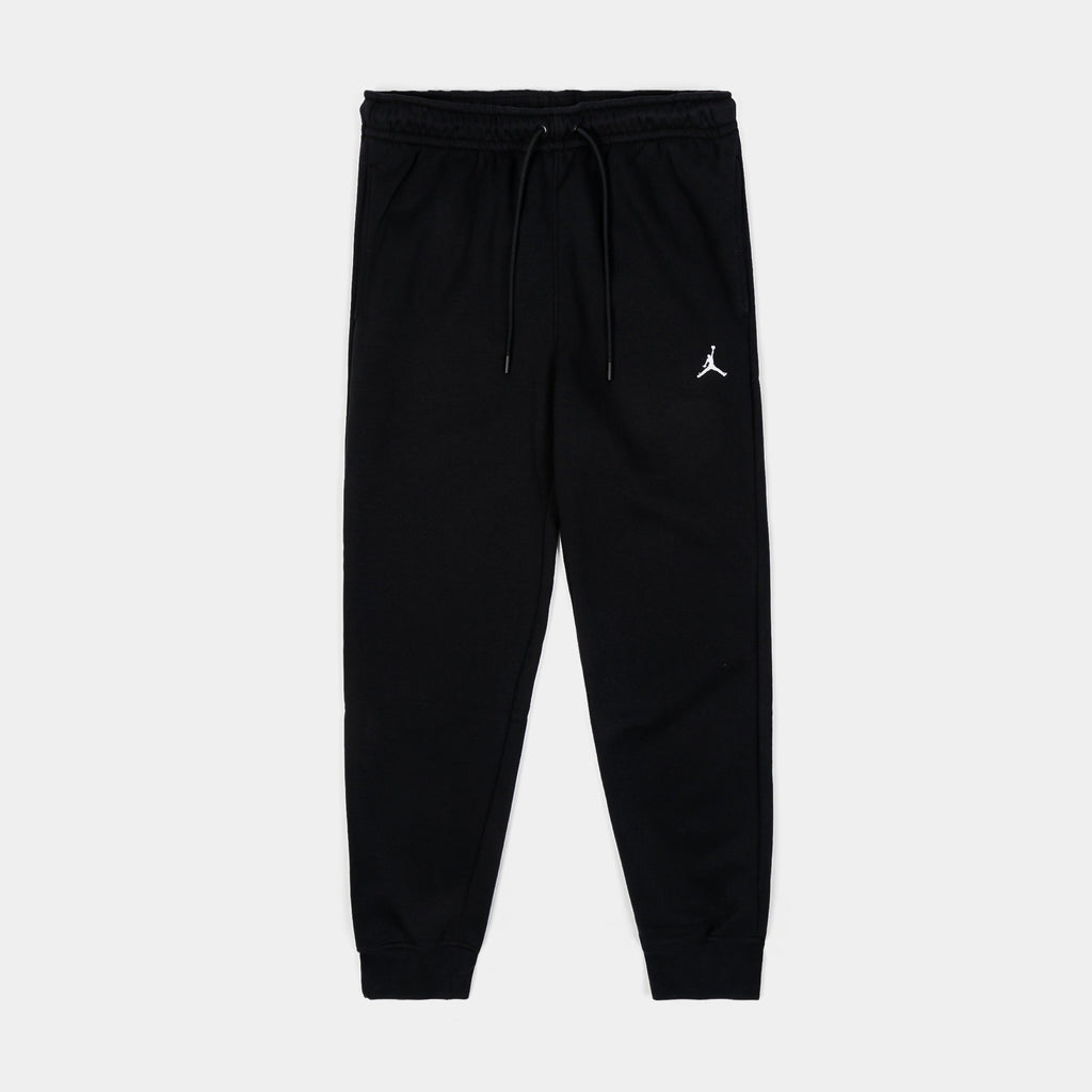 Exclusive Brooklyn Fleece Joggers Mens Pants (Black/White) — S — Front View
