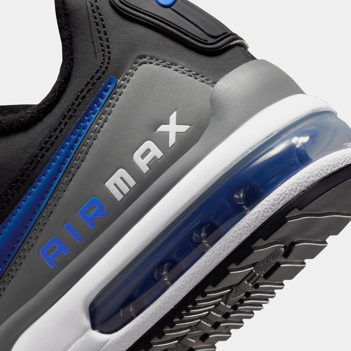 Exclusive Air Max LTD 3 Mens Running Shoes (Black/Game Royal/Iron) — 6 — Back View