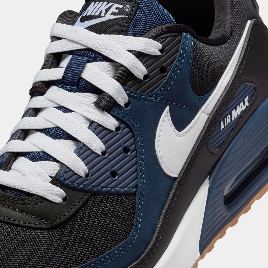 Exclusive Air Max 90 Mens Running Shoes (Midnight Navy/Gum) — 6 — Side View