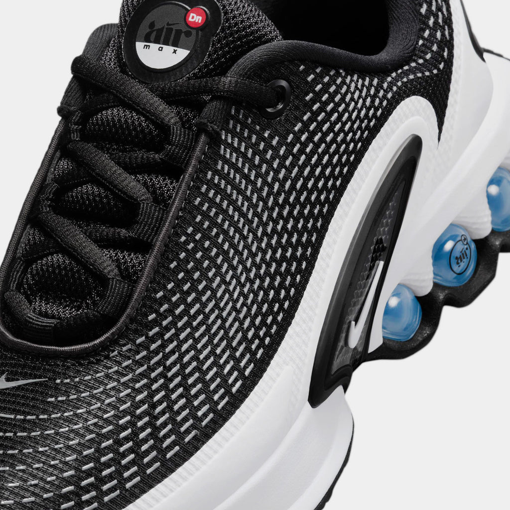 Exclusive Air Max DN Grade School Lifestyle Shoes (Black/White/Cool Grey) — 3Y — Side View
