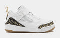 Exclusive Spizike Low Preschool Lifestyle Shoes (White/Gold) — 10.5C — Front View