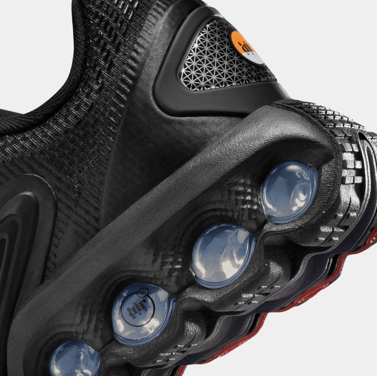 Exclusive Air Max DN Grade School Running Shoes (Black/Grey) — 1Y — Back View