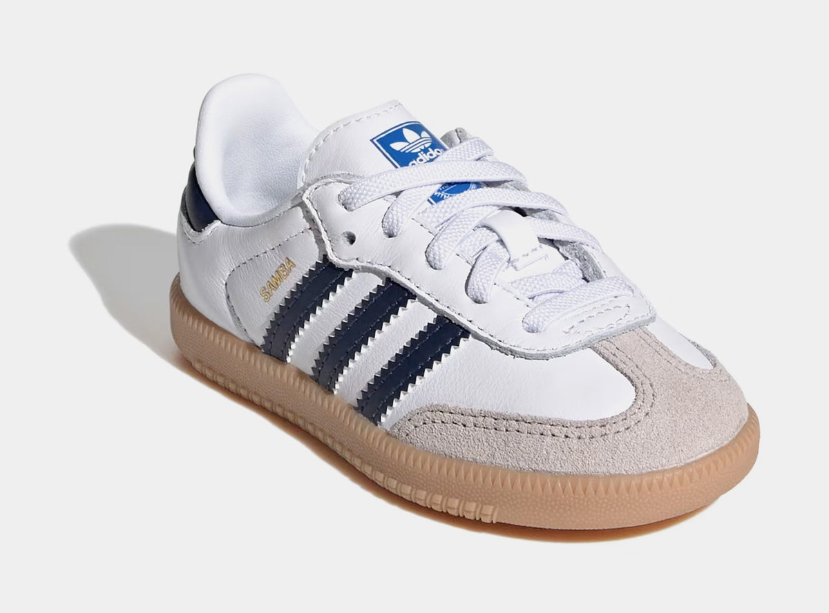 Exclusive Samba OG Infant Toddler Lifestyle Shoes (Cloud White/Night Indigo/Gum) — 4C — Side View