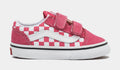 Exclusive Old Skool V Infant Toddler Lifestyle Shoes (White/Pink) — 3C — Front View