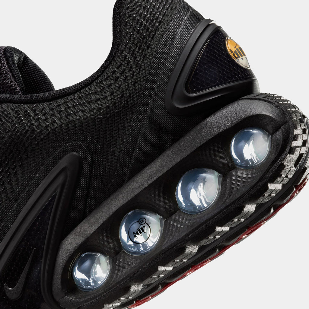 Exclusive Air Max DN Mens Running Shoes (Black/Metallic Dark Grey) — 6 — Back View