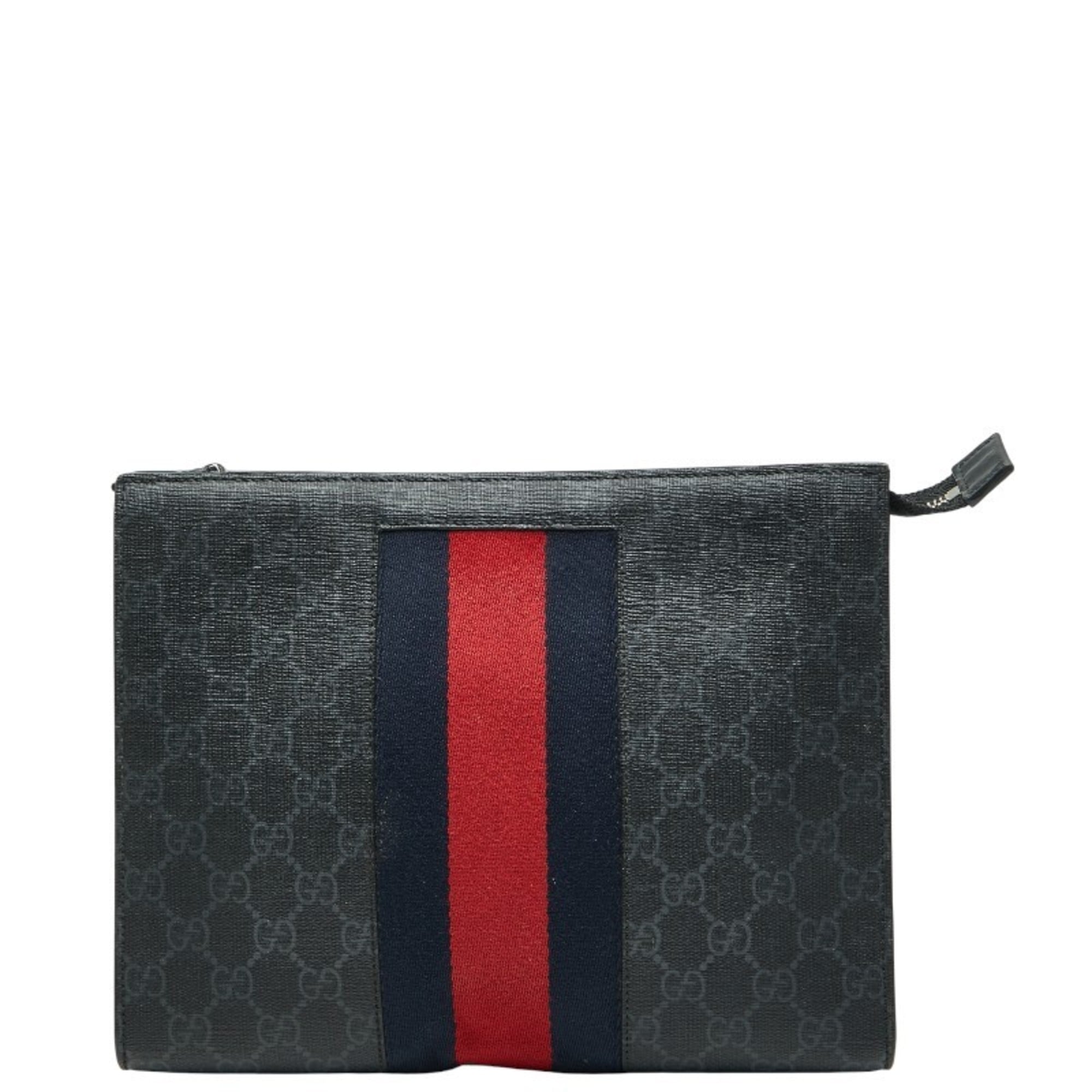 Gucci Black Multi-Color Pvc Leather Clutch Bag (Pre-Owned)