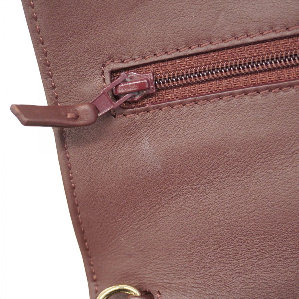 Chanel Bordeaux Patent Leather Chain/Shoulder Wallet (Pre-Owned)