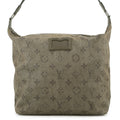 Louis Vuitton Monogram Impression Khaki Denim Shoulder Bag (Pre-Owned)
