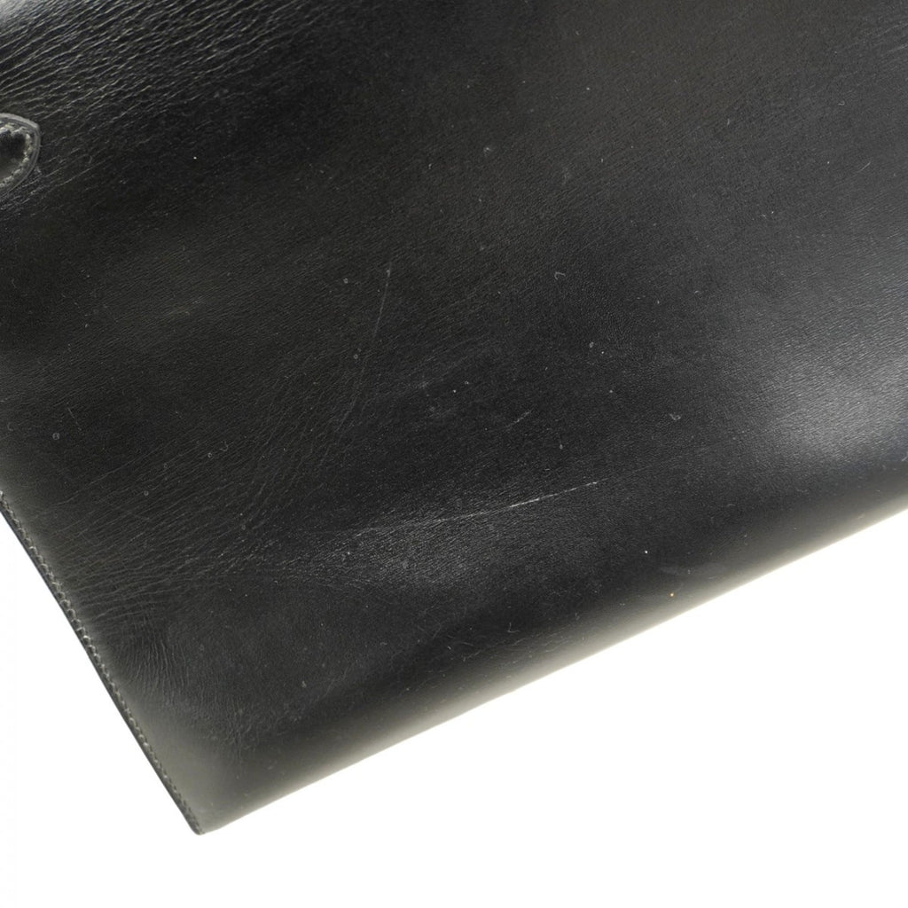 Hermes Black Box Calf Leather Handbag (Pre-Owned)