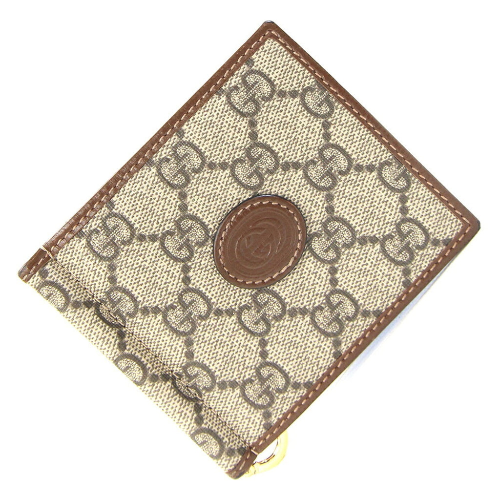 Gucci Beige Brown Gg Supreme Leather Wallet (Bi-Fold) (Pre-Owned)