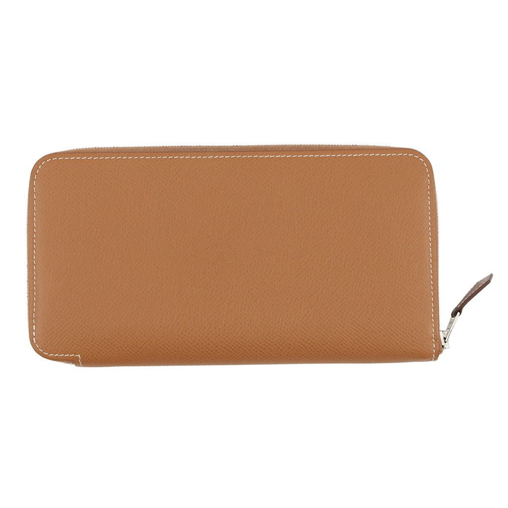 Hermes Silk'in Gold Epsom Leather Long Wallet (Bi-Fold) (Pre-Owned)