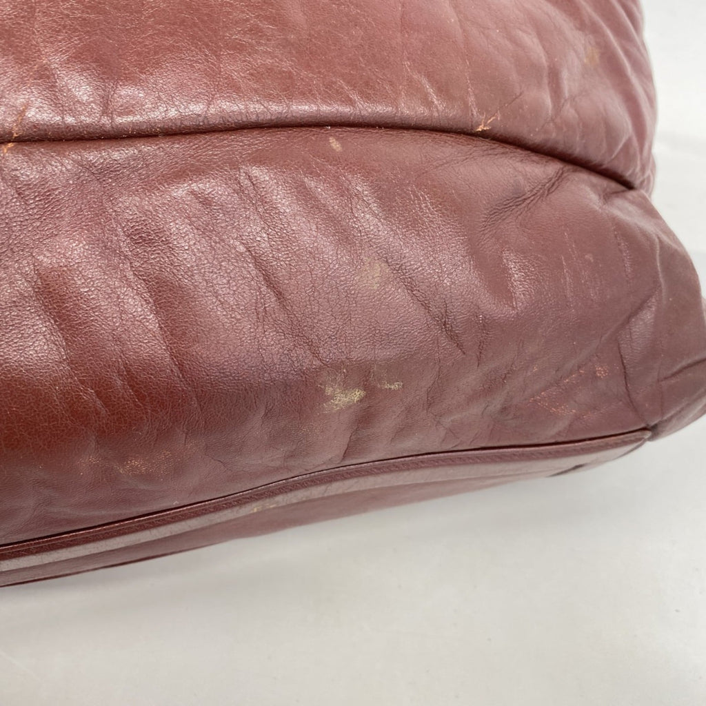 Chanel Bordeaux Leather Tote Bag (Pre-Owned)