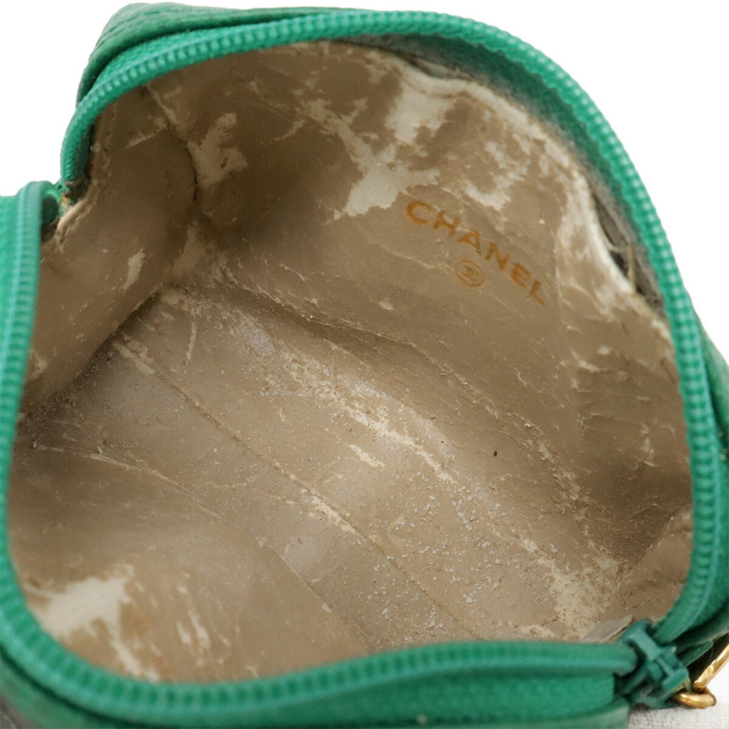 Chanel Green Grained Calfskin Pouch (Pre-Owned)