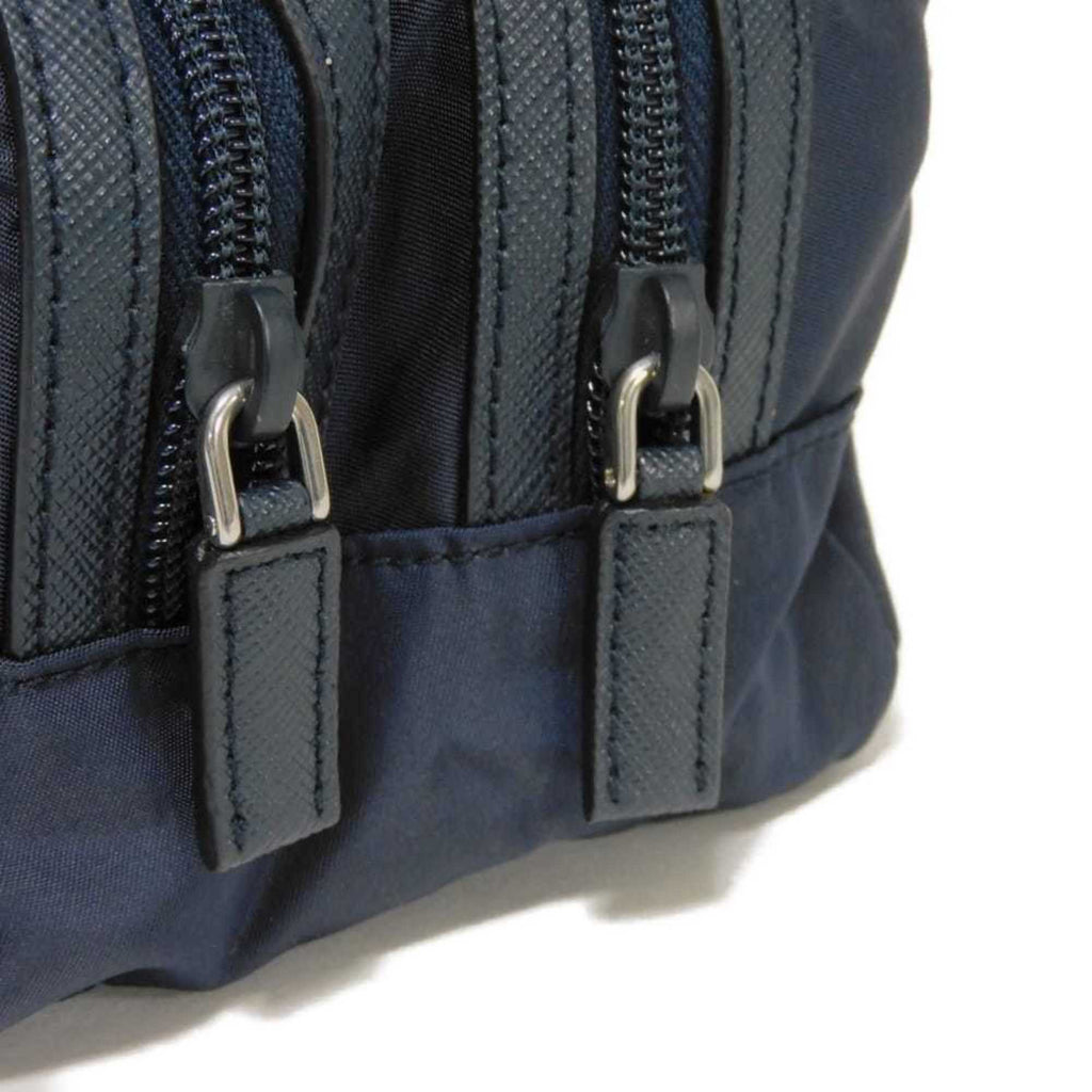 Prada Blue Nylon Clutch Bag Pouch (Pre-Owned)