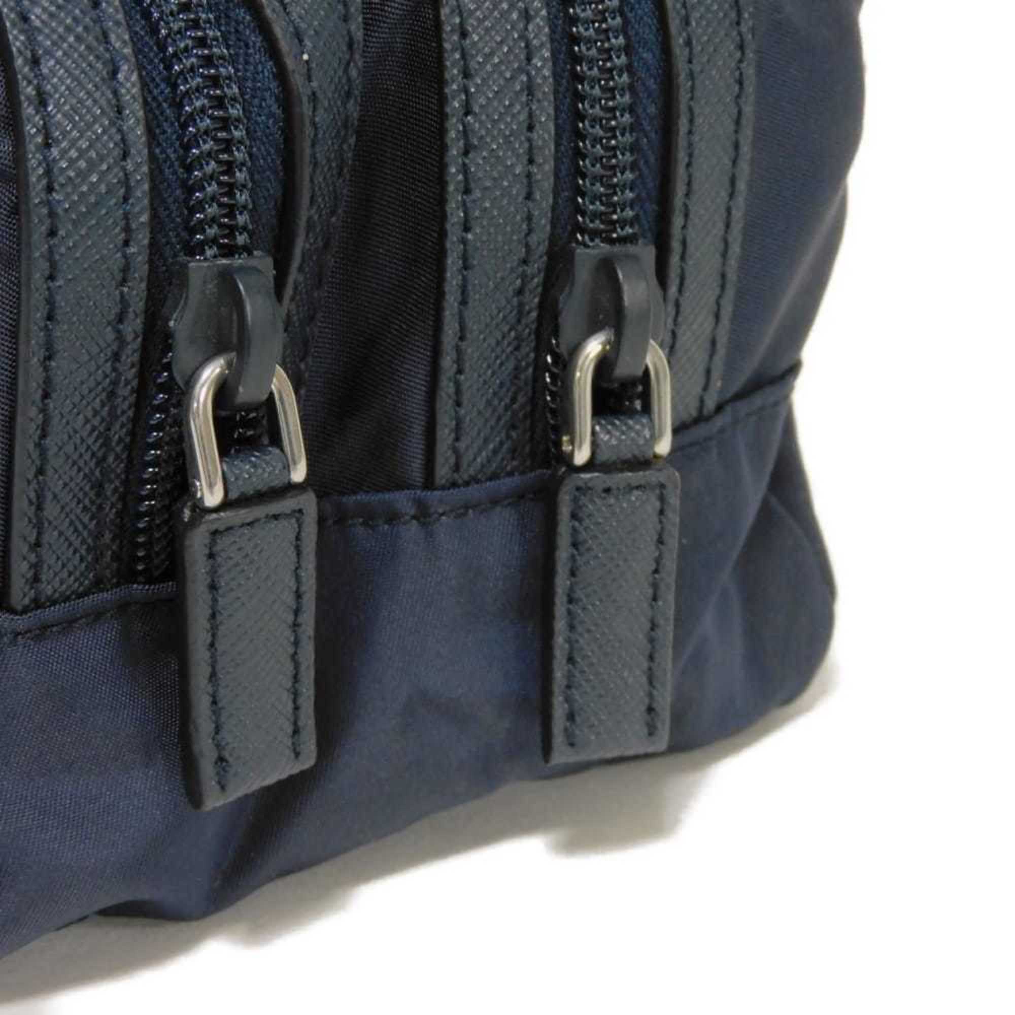 Prada Blue Nylon Clutch Bag Pouch (Pre-Owned)