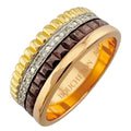 Boucheron Brown White Gold Yellow Gold Yellow Gold (18K) White Gold (18K) Band Ring (Pre-Owned)