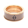 Hermes Gold Beige Gold Plating Band Ring (Pre-Owned)