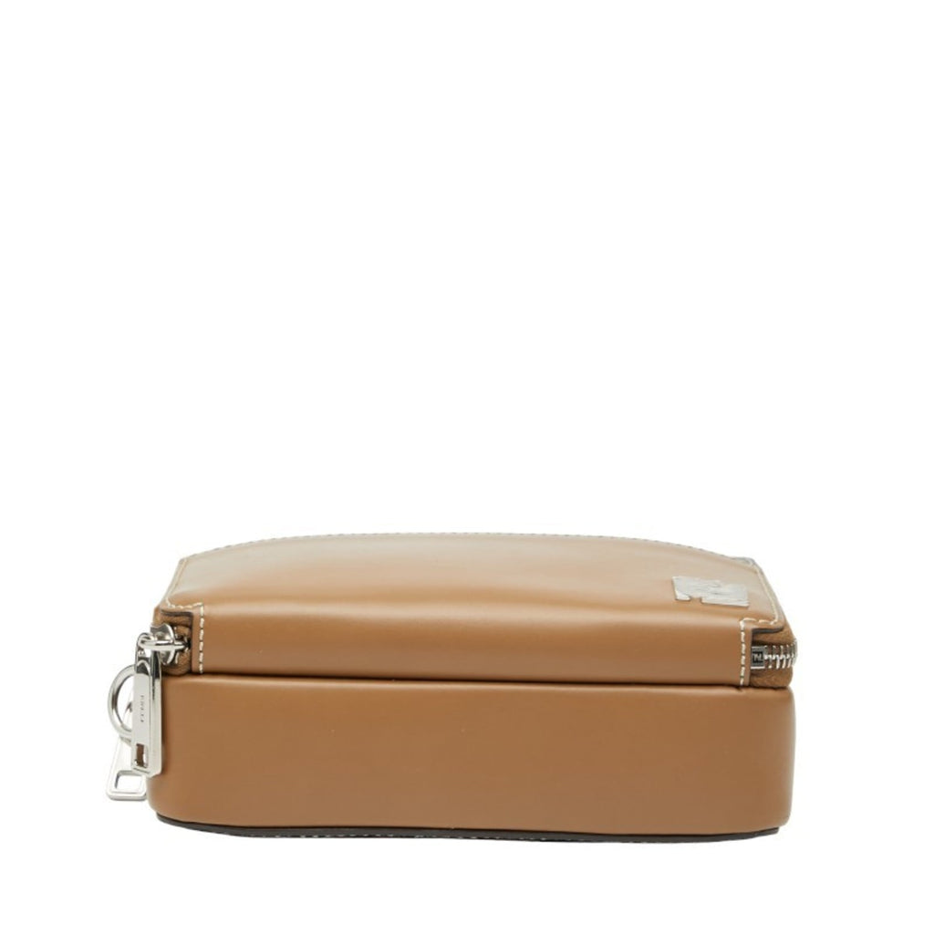 Fendi Black Brown Pvc Leather Shoulder Bag (Pre-Owned)