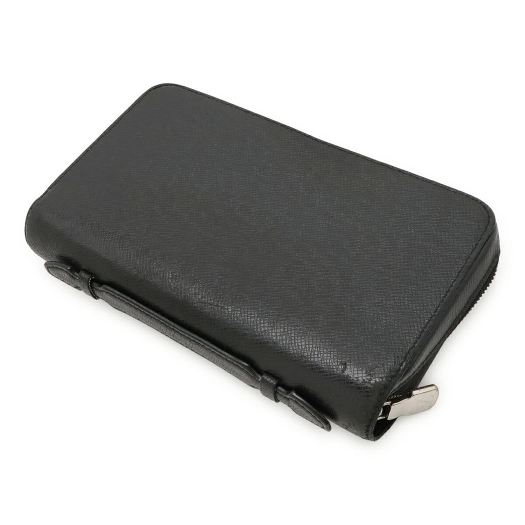 Louis Vuitton Taiga Black Noir Taiga Leather Long Wallet (Bi-Fold) (Pre-Owned)