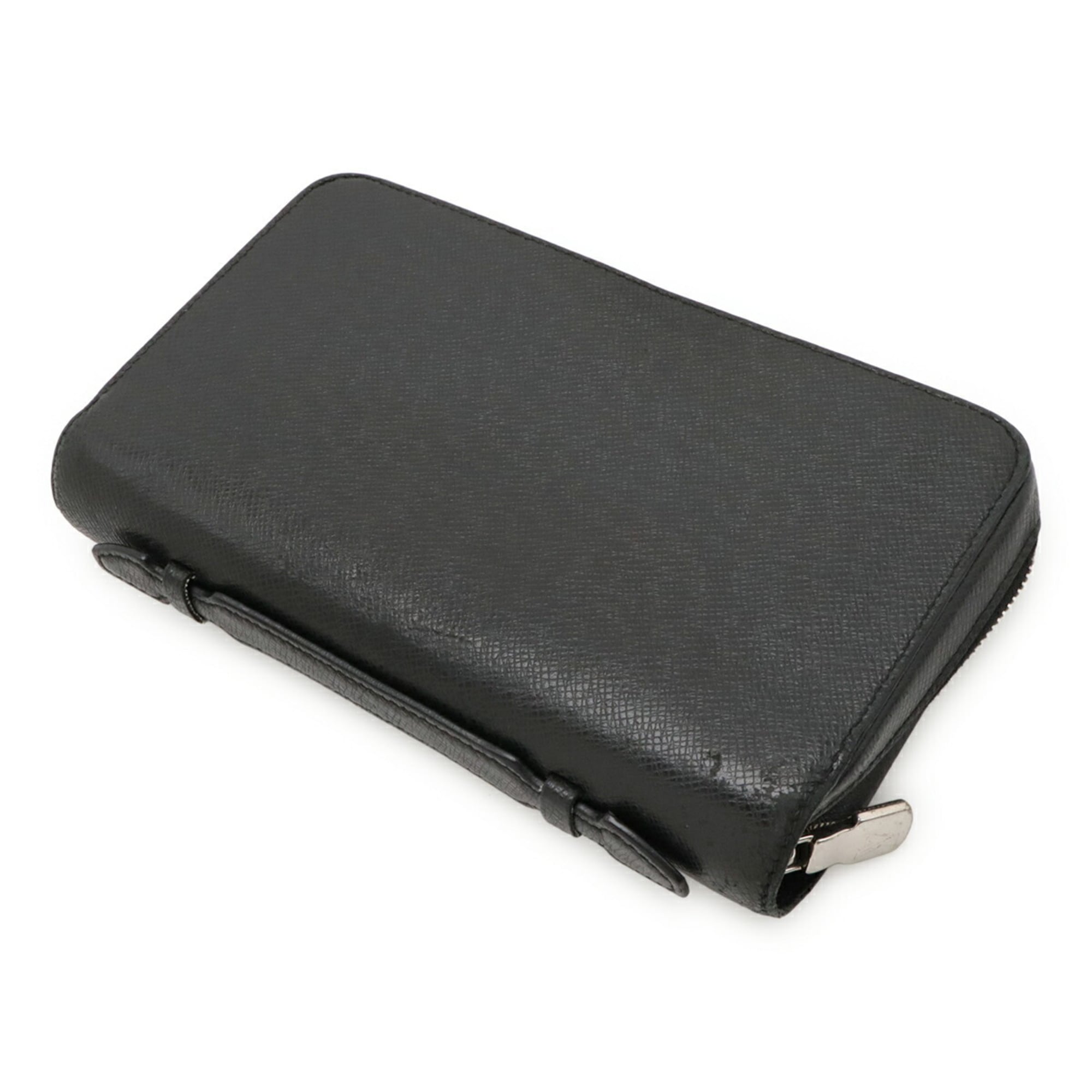 Louis Vuitton Taiga Black Noir Taiga Leather Long Wallet (Bi-Fold) (Pre-Owned)