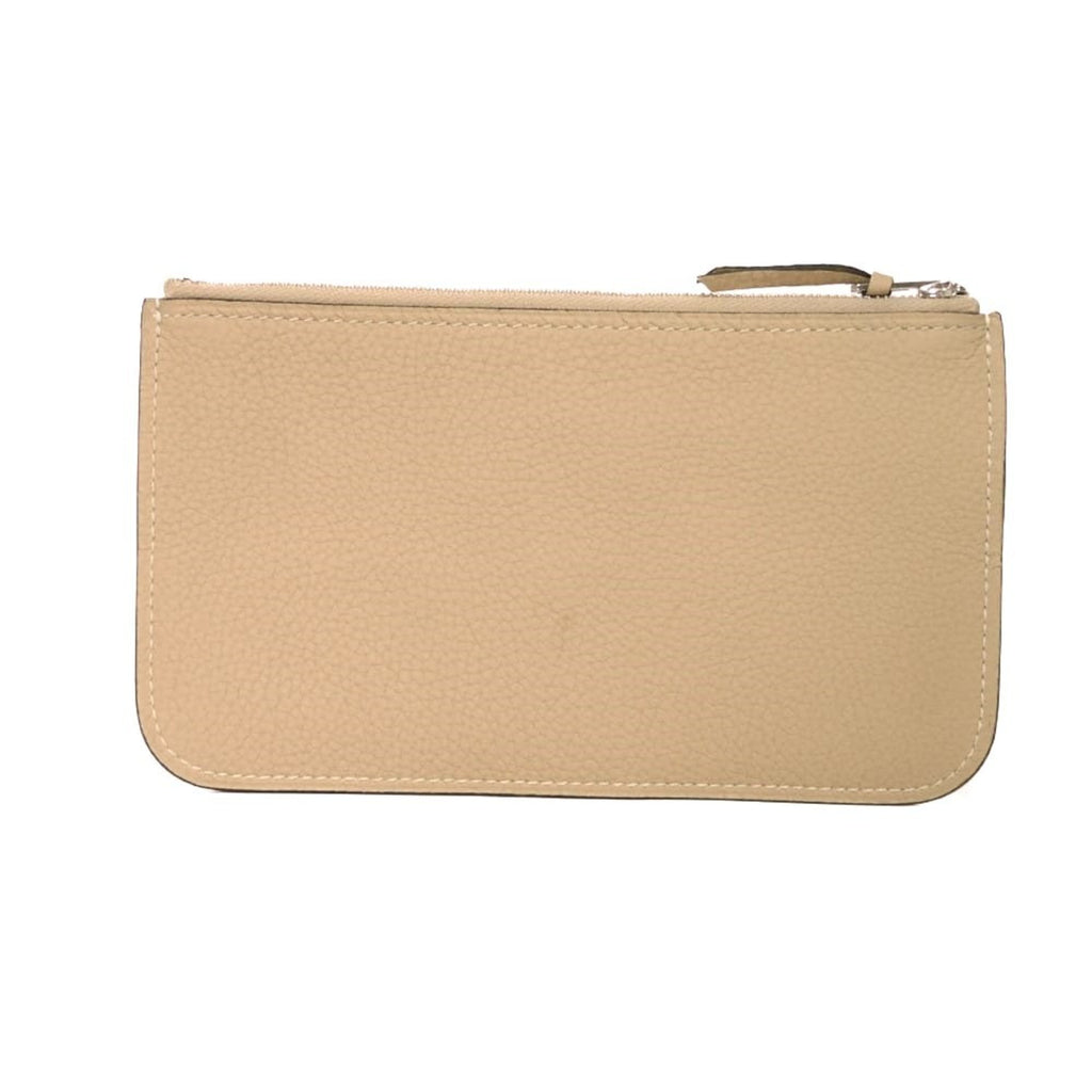 Hermes Beige Taurillon Clemence Leather Coin Purse/Coin Case (Pre-Owned)