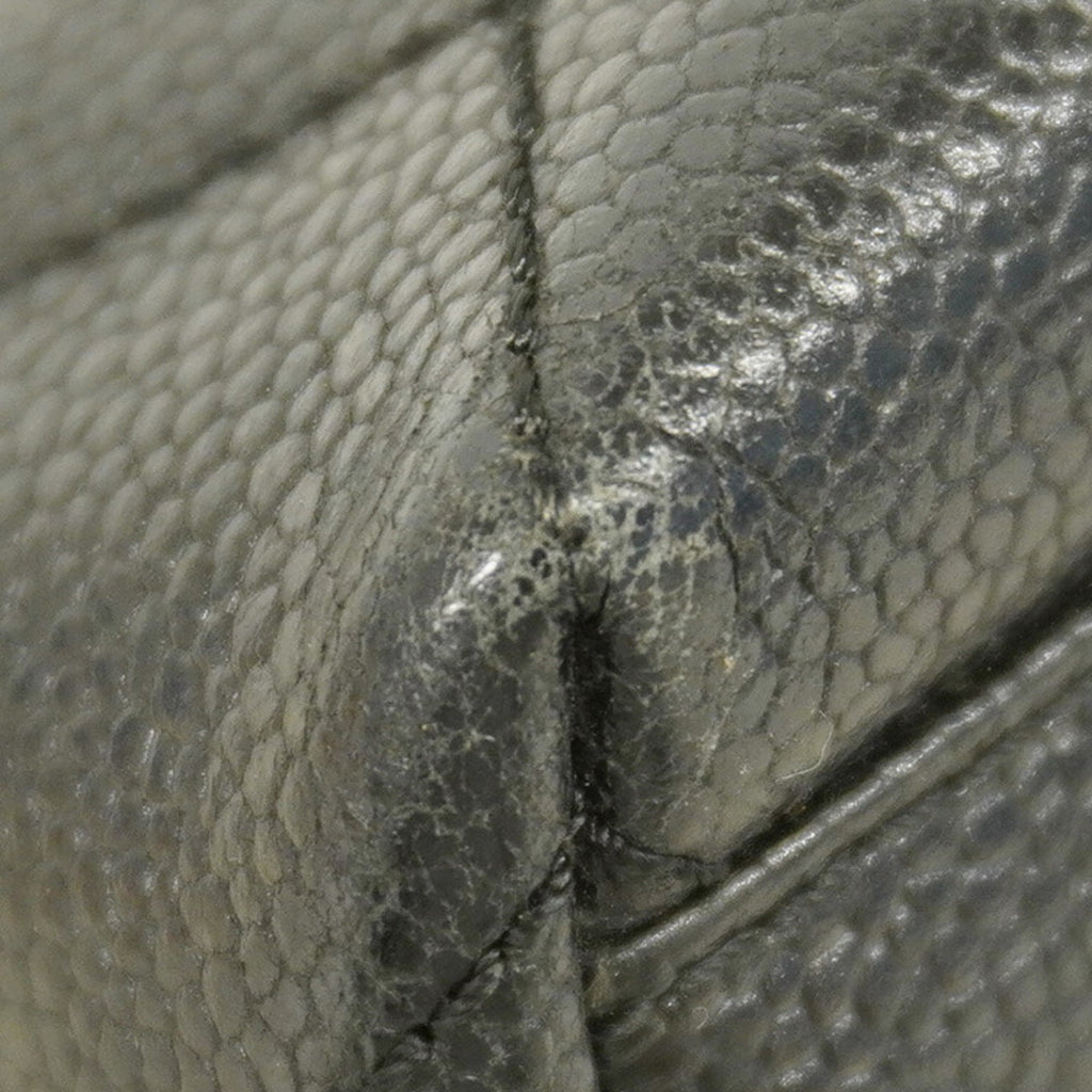 Chanel Black Grained Calfskin Handbag (Pre-Owned)