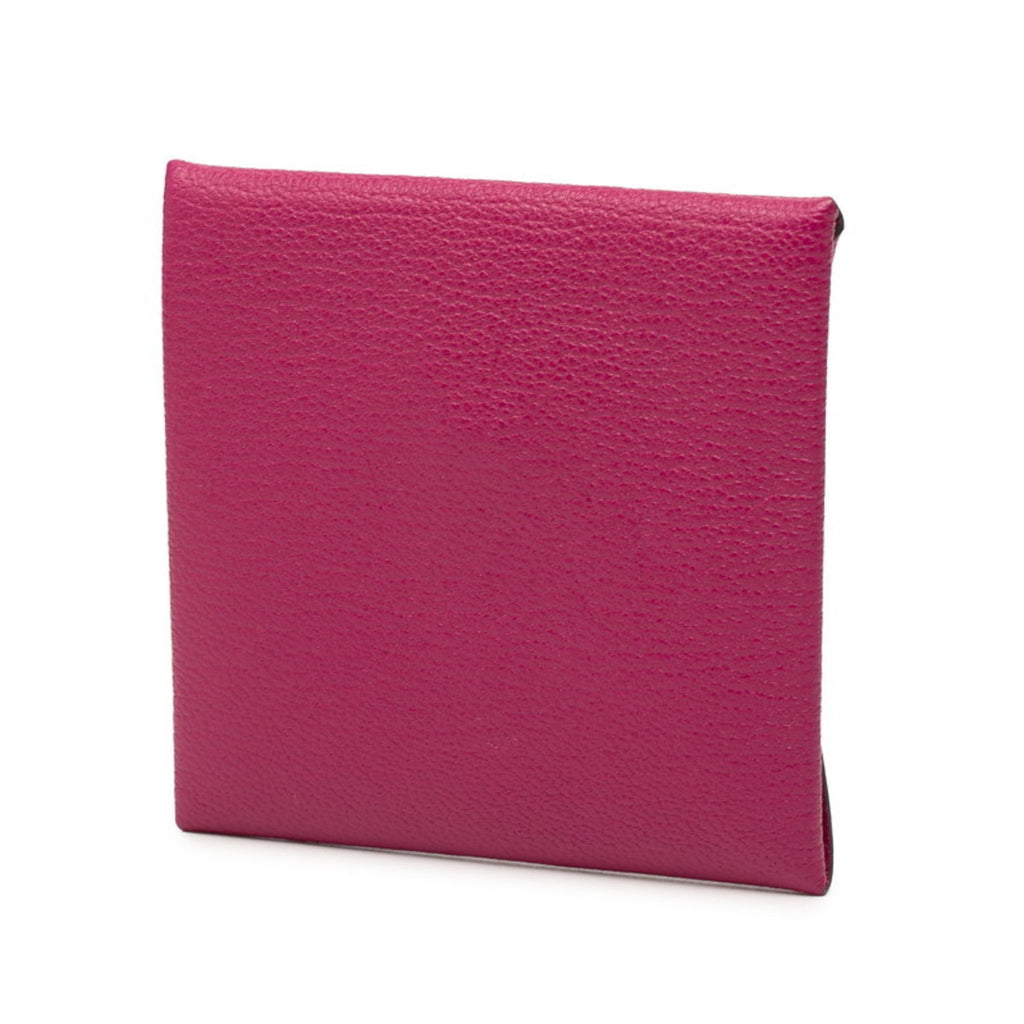Hermes Rose Purple Chevre Leather Coin Purse/Coin Case (Pre-Owned)