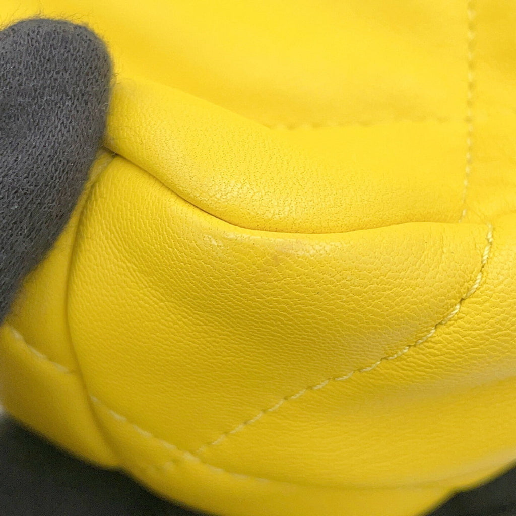 Chanel Matelasse Yellow Leather Shoulder Bag (Pre-Owned)