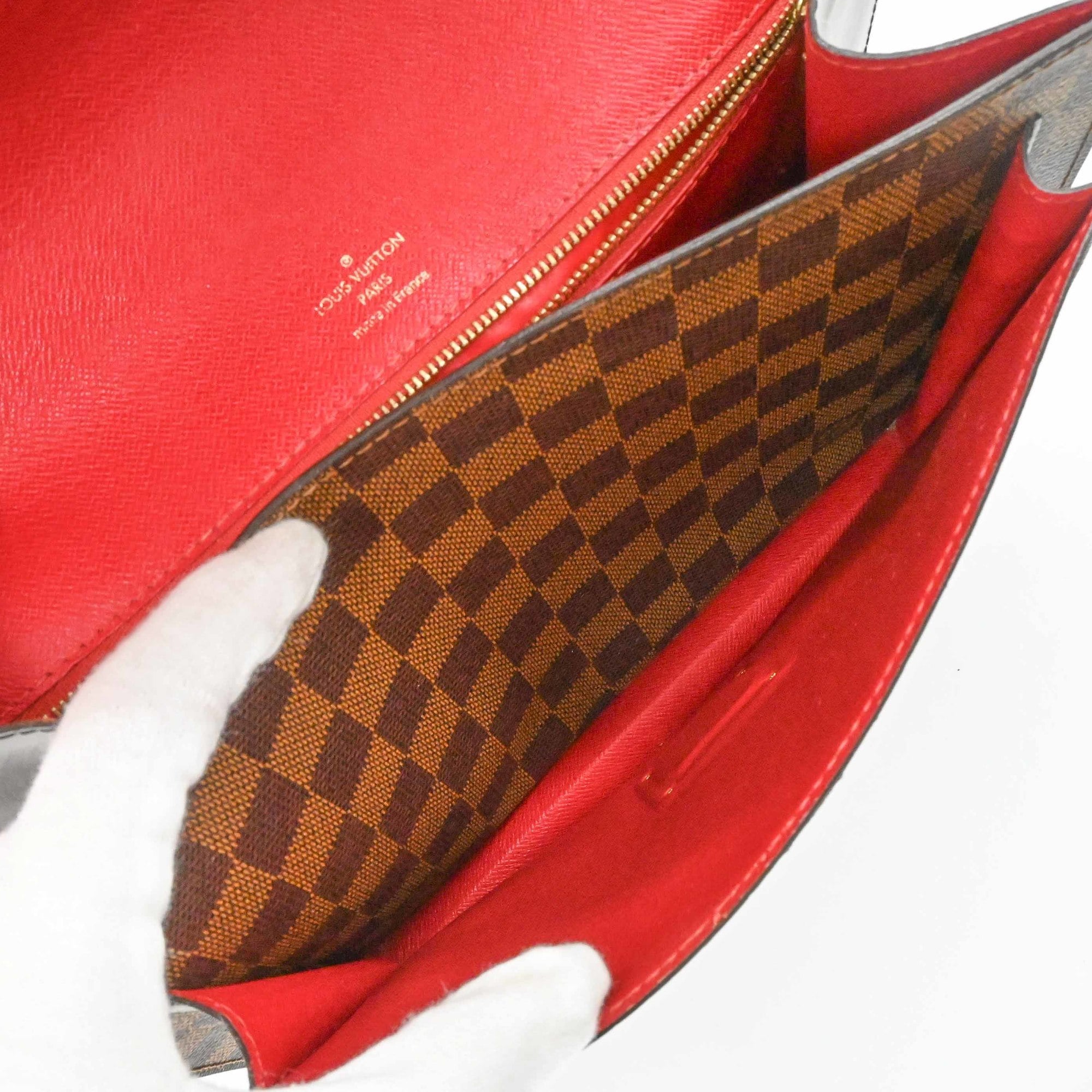 Louis Vuitton Brown Damier Canvas Damier Canvas Leather Handbag (Pre-Owned)