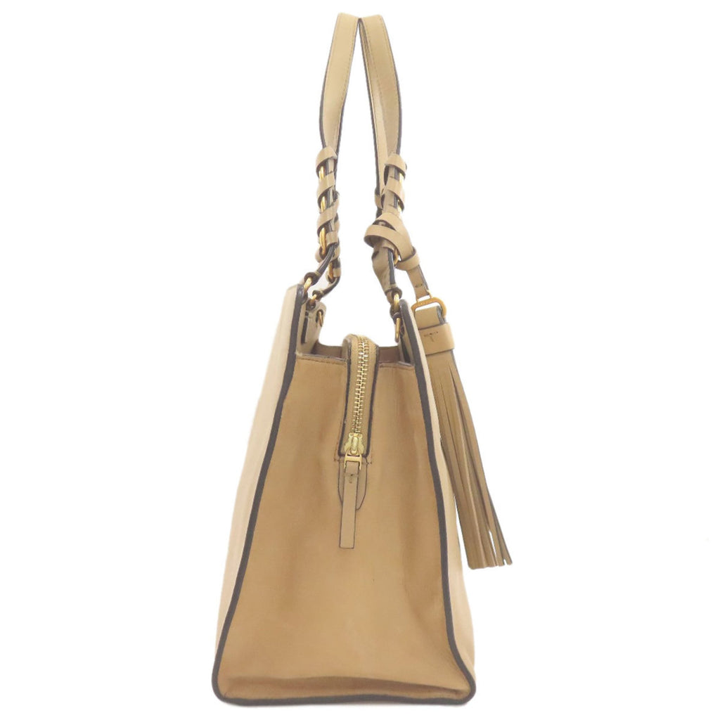 Tory Burch Beige Leather Tote Bag (Pre-Owned)