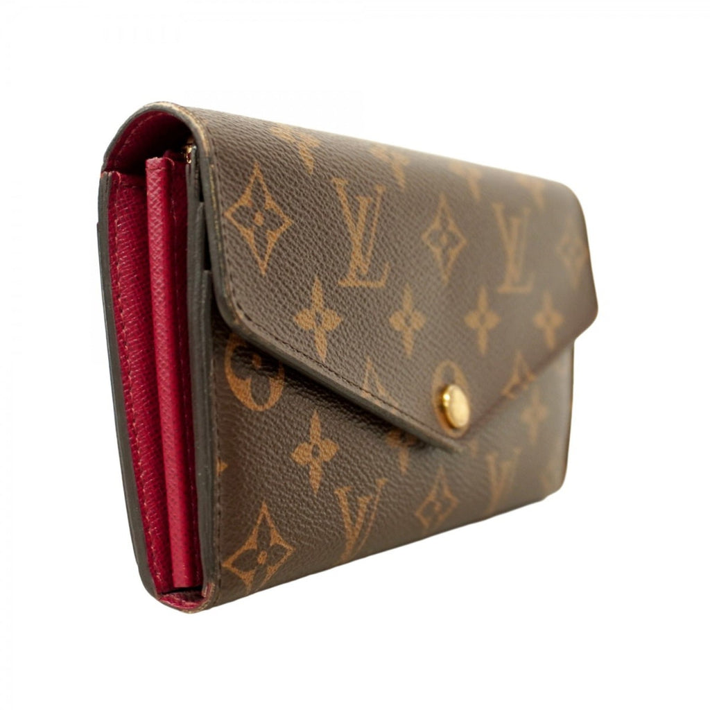 Louis Vuitton Brown Fuchsia Long Wallet (Bi-Fold) (Pre-Owned)