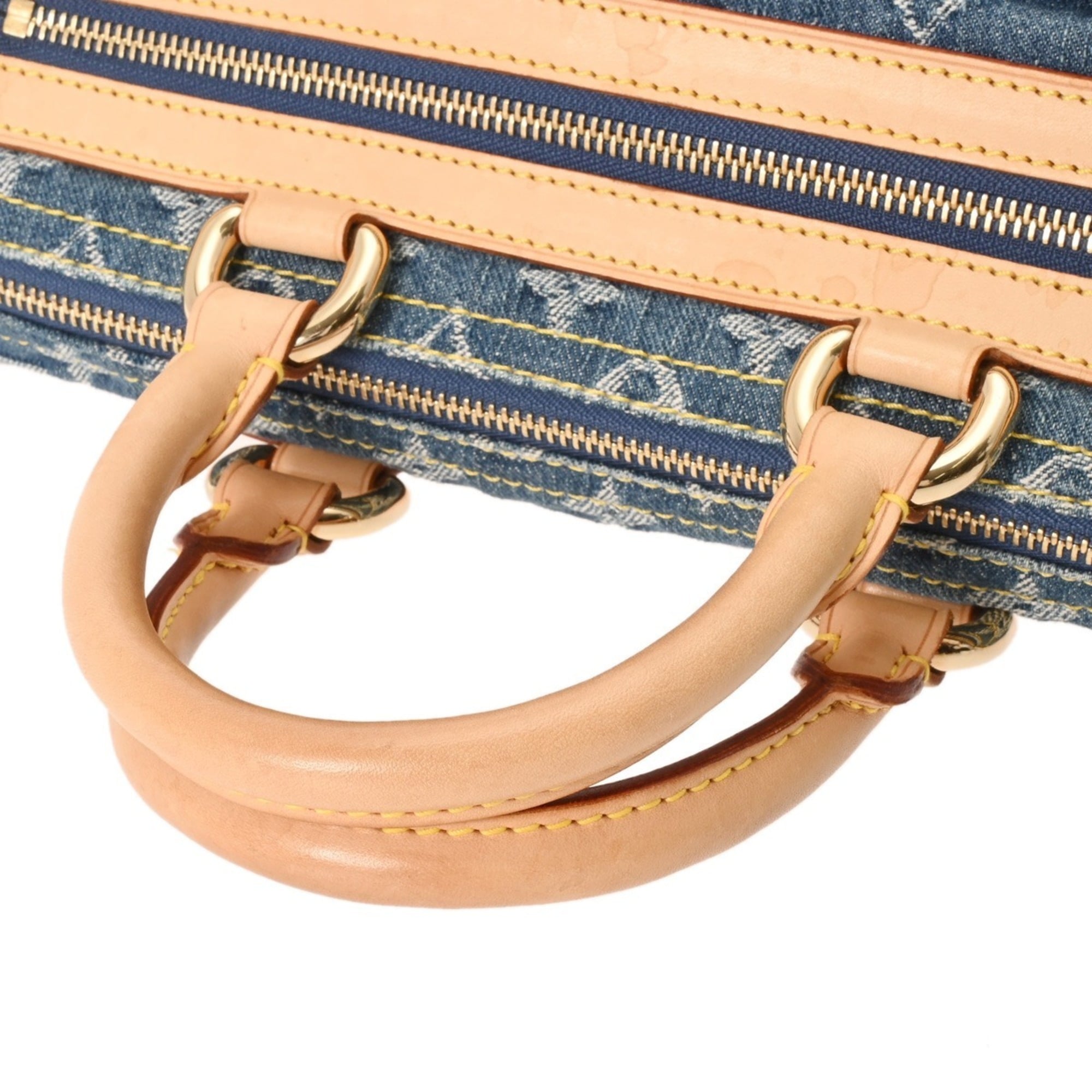 Louis Vuitton Blue Monogram Denim Handbag (Pre-Owned)