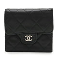 Chanel Black Leather Wallet (Bi-Fold) (Pre-Owned)