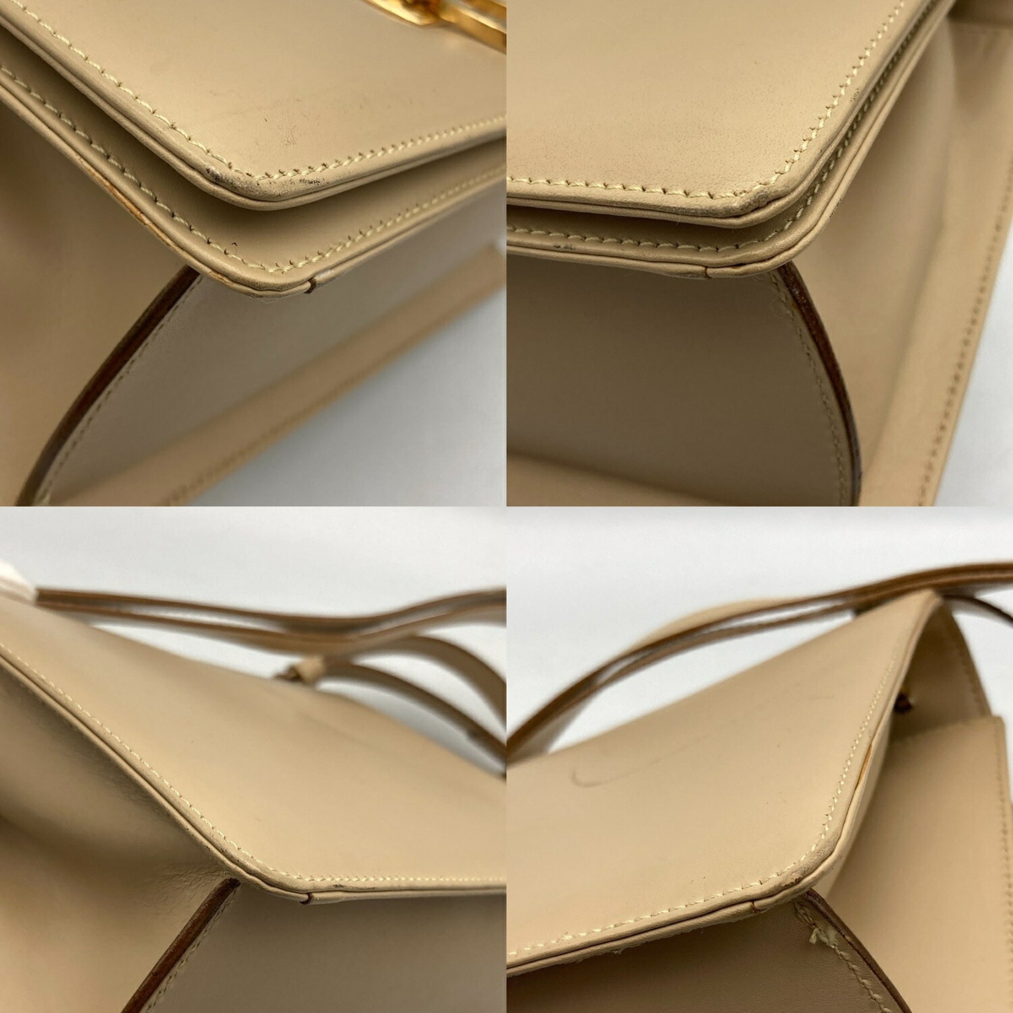 Salvatore Ferragamo Beige Leather Shoulder Bag (Pre-Owned)