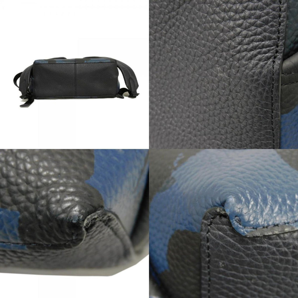 Coach Black Blue Leather Backpack (Pre-Owned)