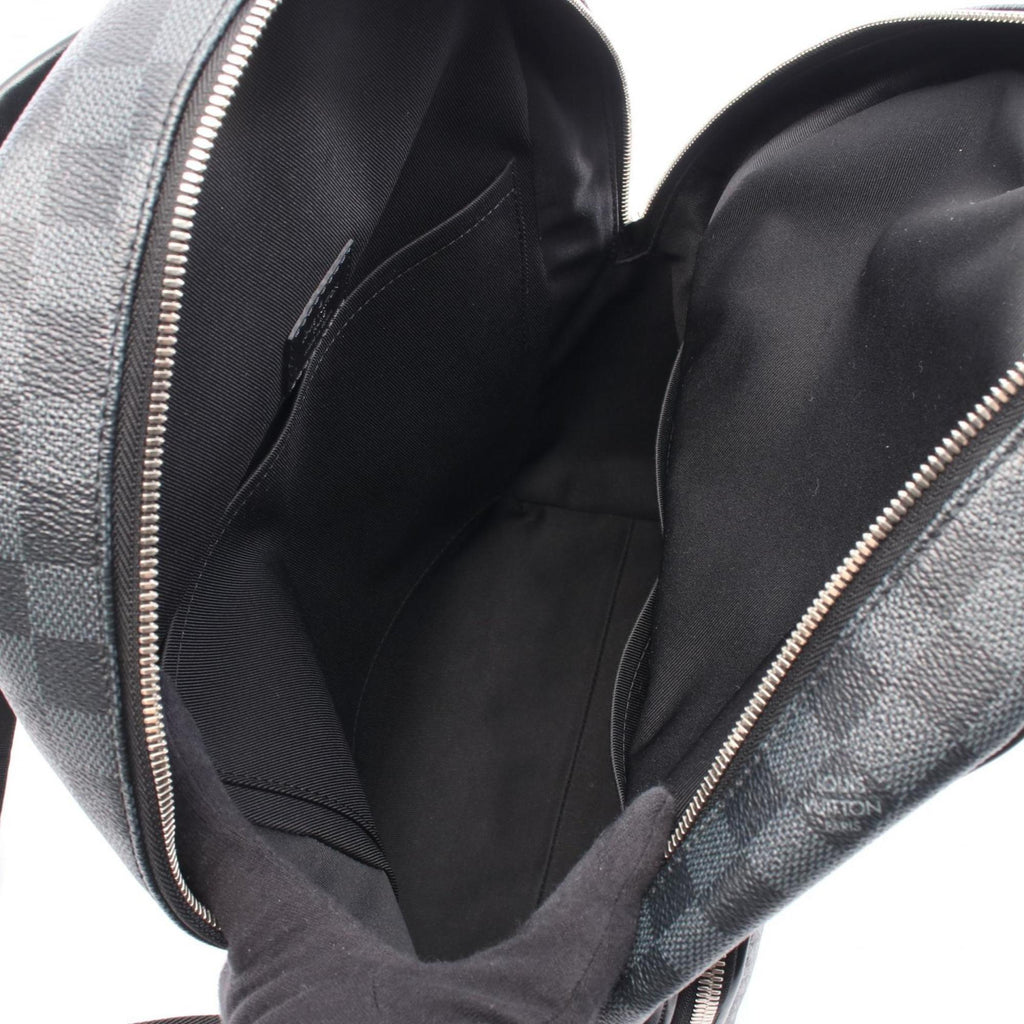 Louis Vuitton Black Damier Graphite Gray Coated Canvas Leather Backpack (Pre-Owned)