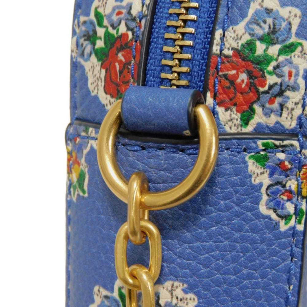 Tory Burch Blue Multi-Color Leather Shoulder Bag (Pre-Owned)