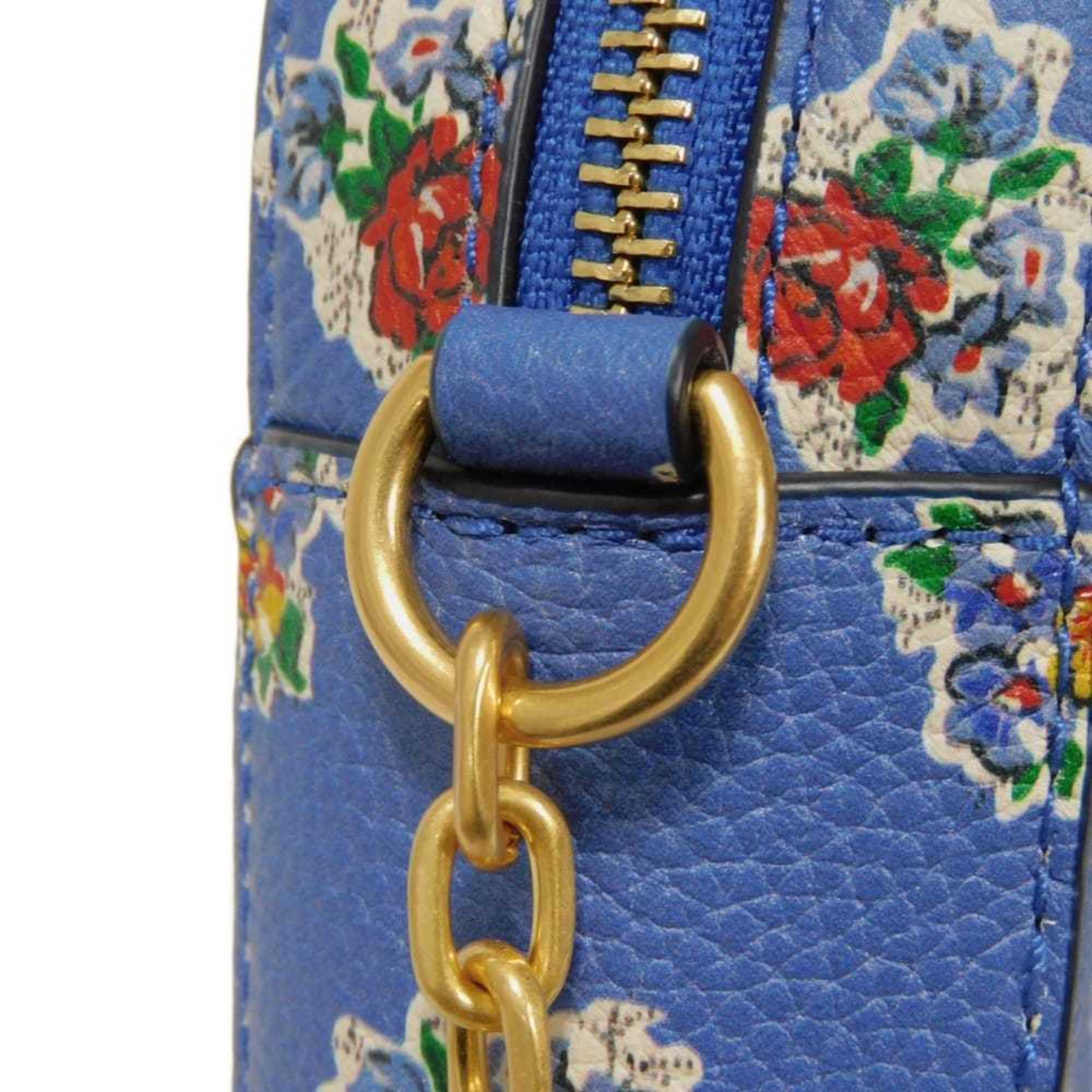 Tory Burch Blue Multi-Color Leather Shoulder Bag (Pre-Owned)