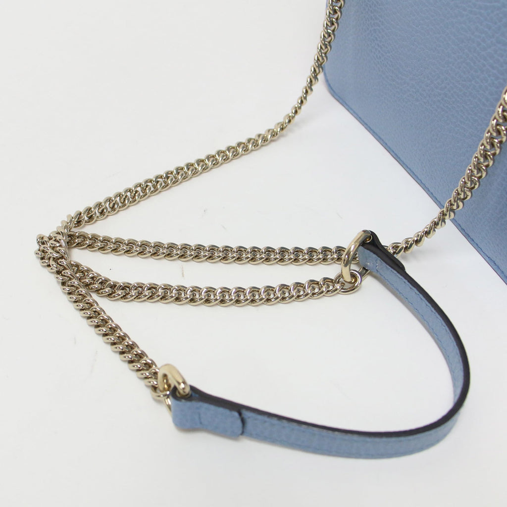 Gucci Blue Leather Shoulder Bag (Pre-Owned)