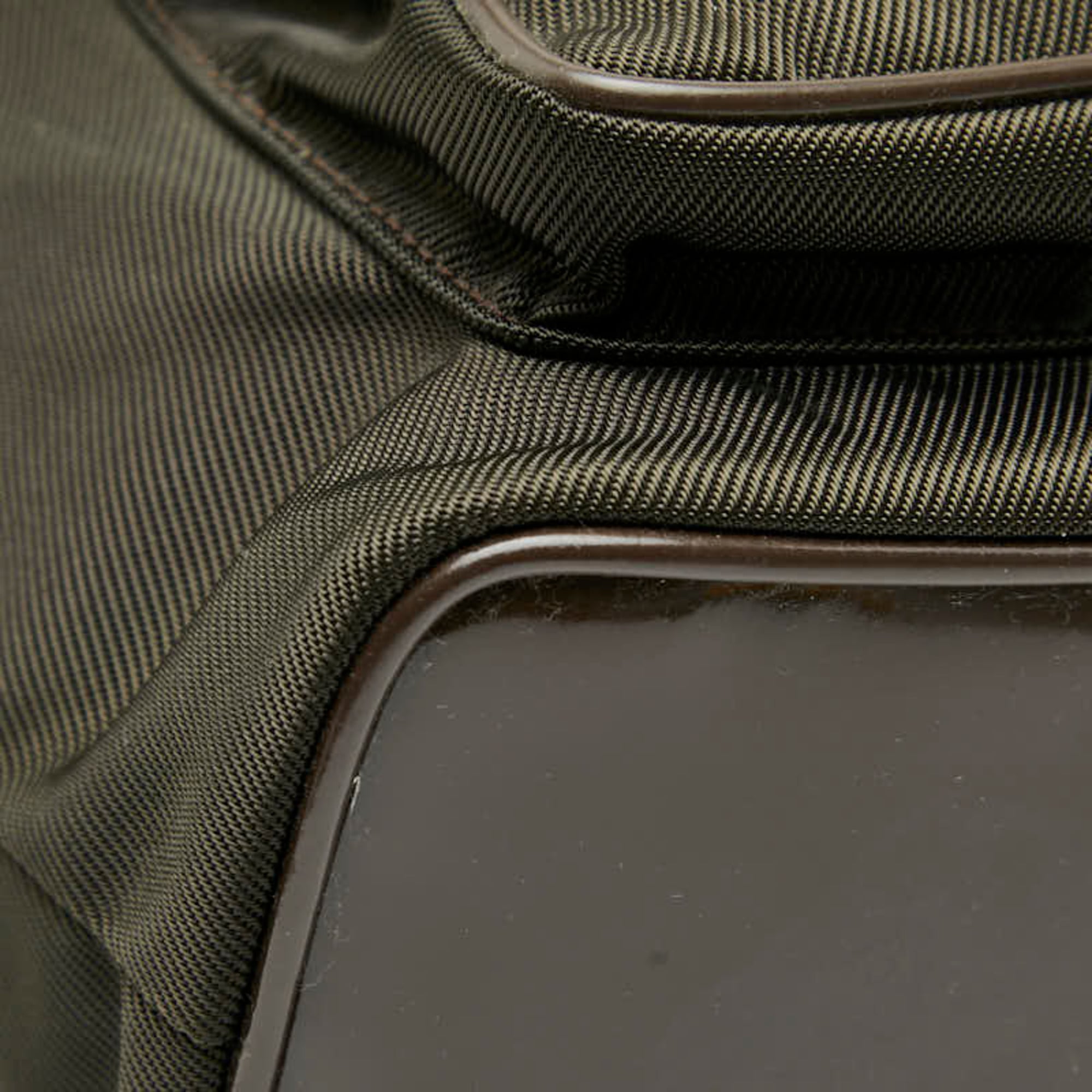 Gucci Brown Nylon Patent Leather Backpack (Pre-Owned)