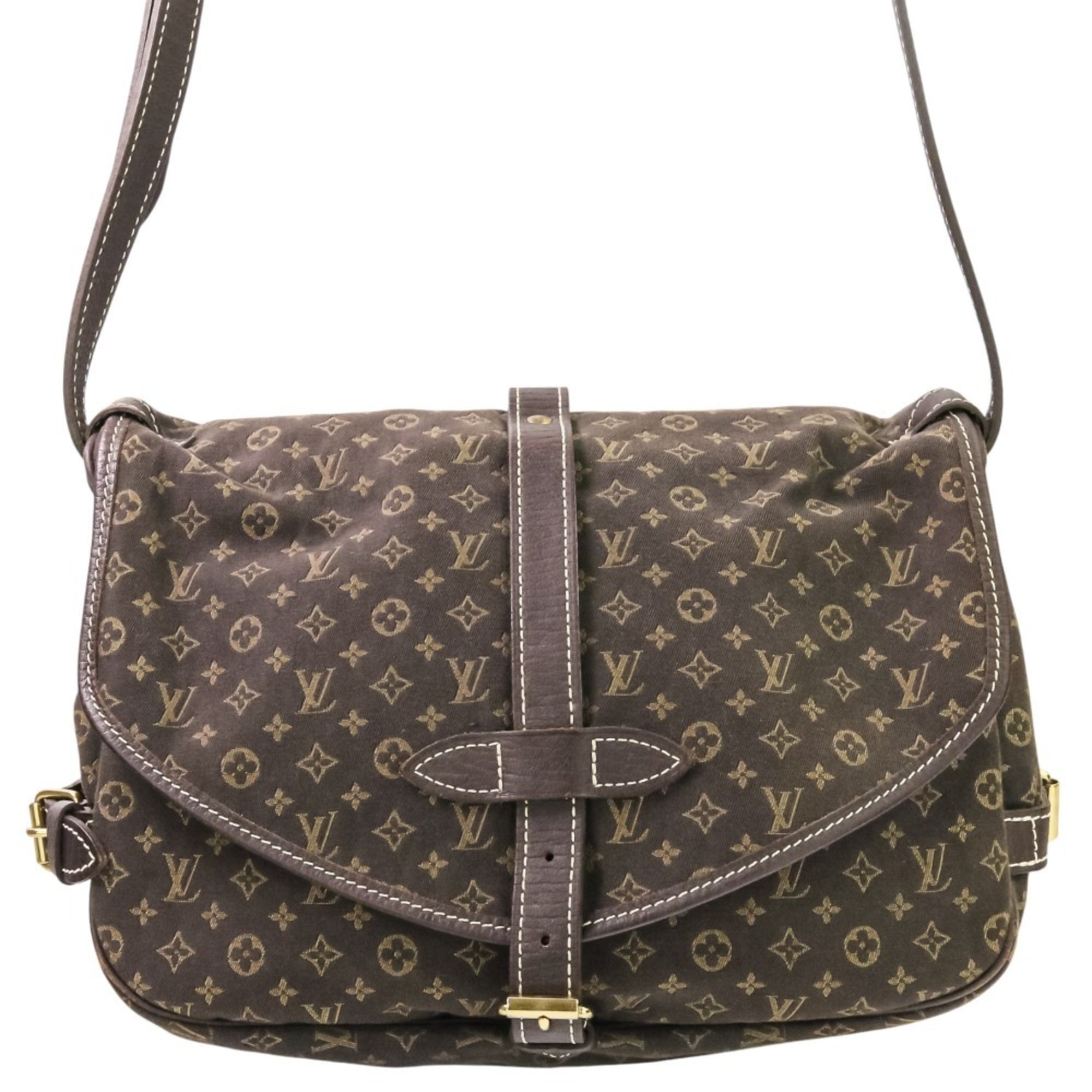 Louis Vuitton Brown Dark Brown Fusain Monogram Mini Shoulder Bag (Pre-Owned)