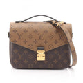 Louis Vuitton Black Brown Coated Canvas Monogram Reverse Pvc Leather Handbag Pochette (Pre-Owned)